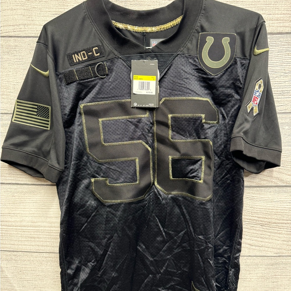 Nike NFL Indianapolis Colts Taylor #56 Salute To Service Jersey Black/Green